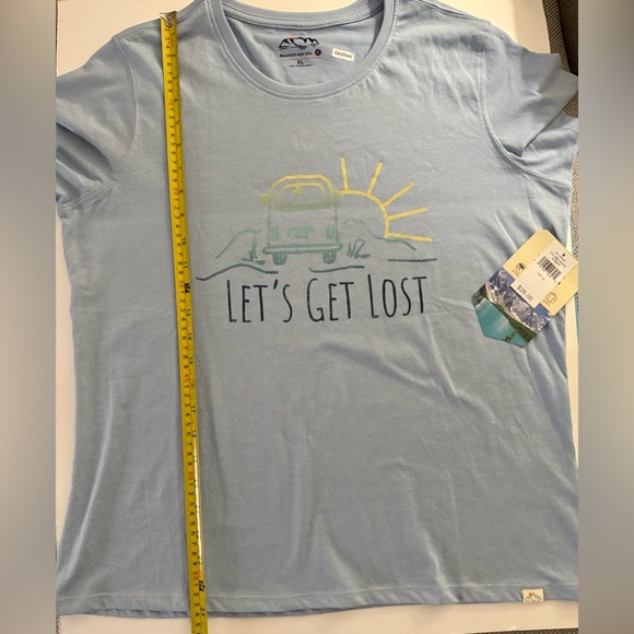 MOUNTAIN AND ISLES SHORT SLEEVE LIGHT BLUE GRAPHIC TSHIRT NWT - Picture 11 of 13